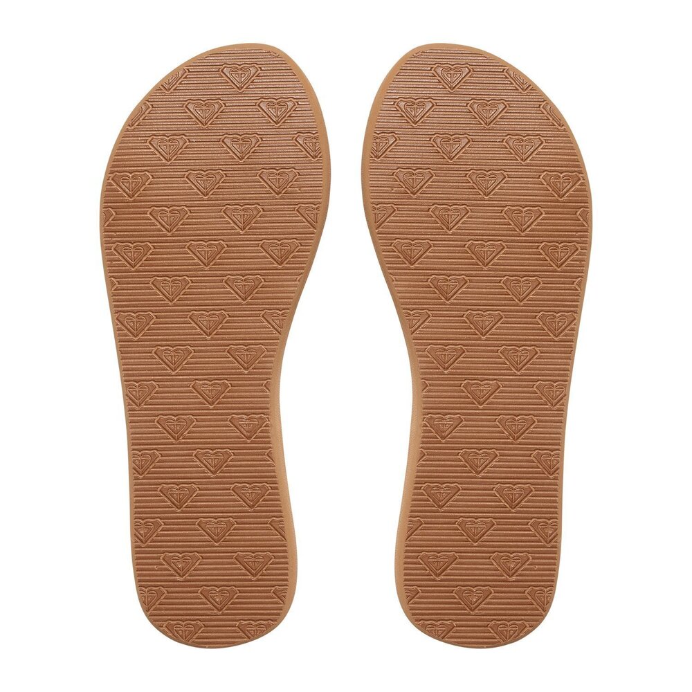 Roxy Girl's RG Lahaina Flip Flop Sandals Flat White/Tan 5 M US Big Kid - Picture 5 of 6